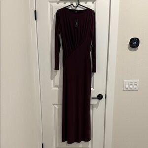 Express Deep Burgundy Long Sleeve Dress